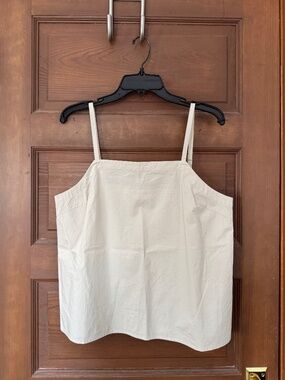 Grade & Gather Square Neck Tank, Size M, Tan, NWT